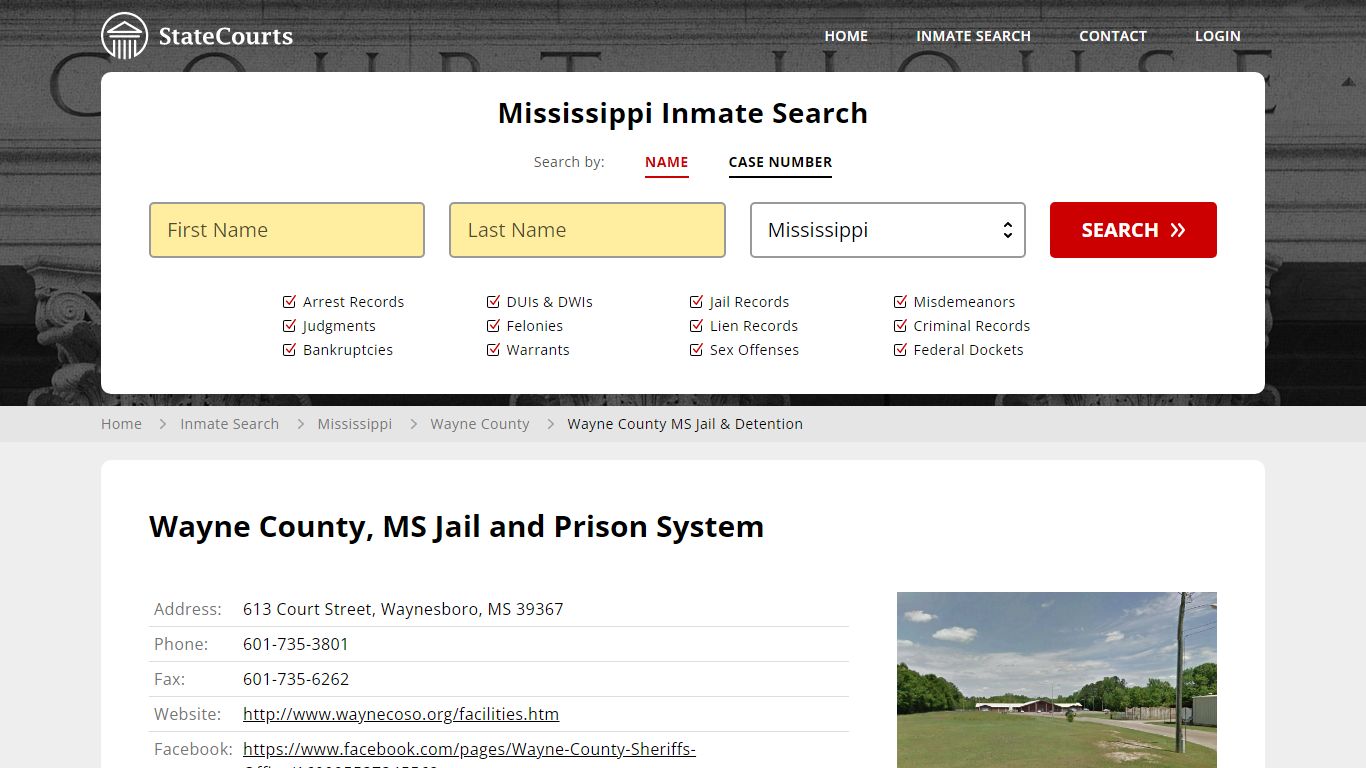 Wayne County MS Jail & Detention Inmate Records Search, Mississippi ...